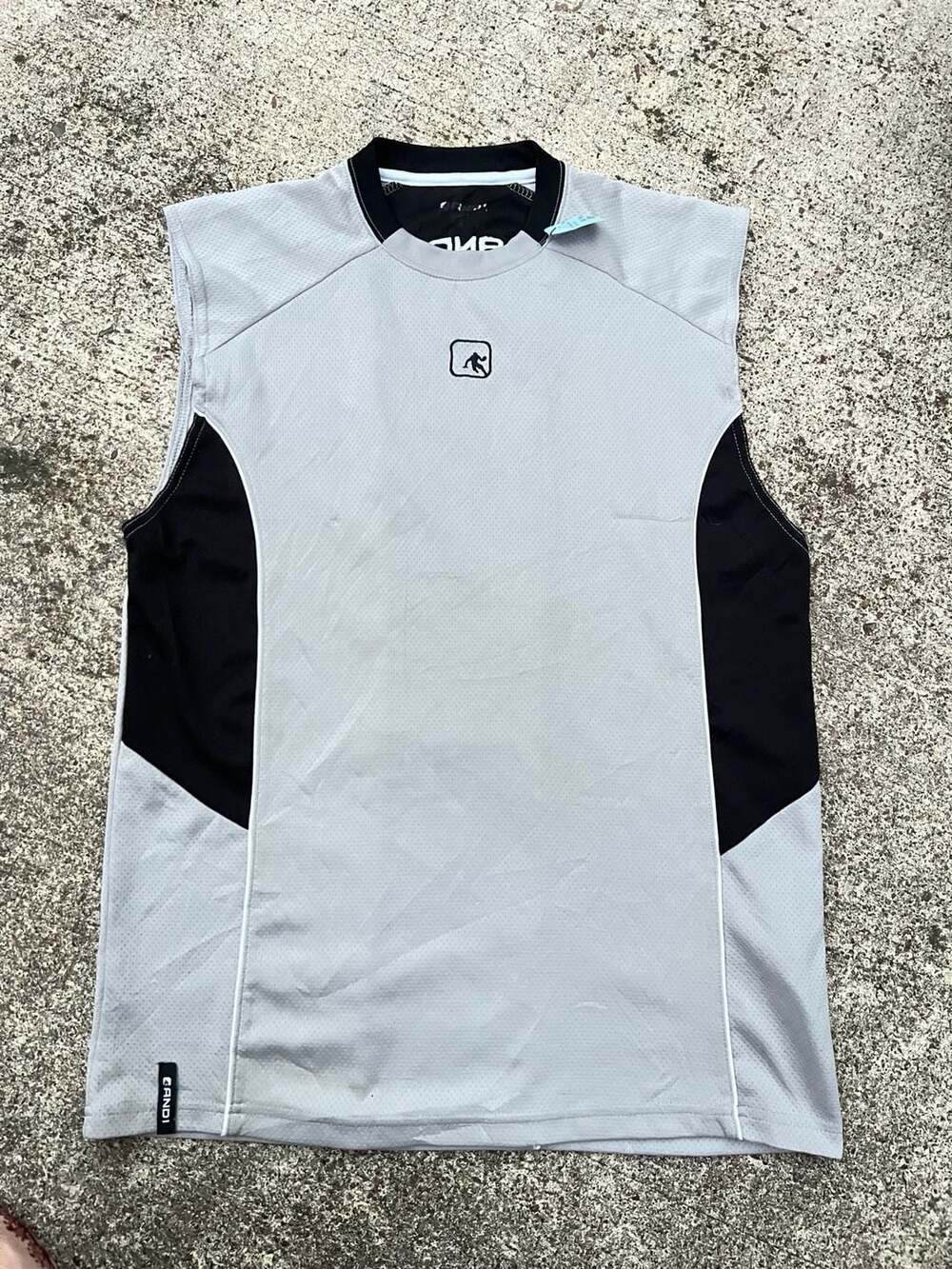 Z- AND1 Basketball Jersey Tank Top Size L Gray Black